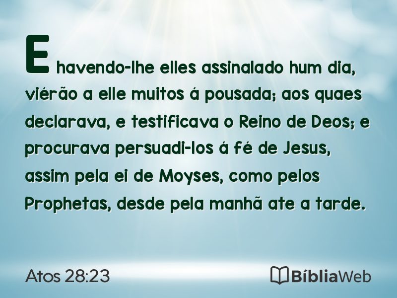 Atos 28:23 em imagem para compartilhar
