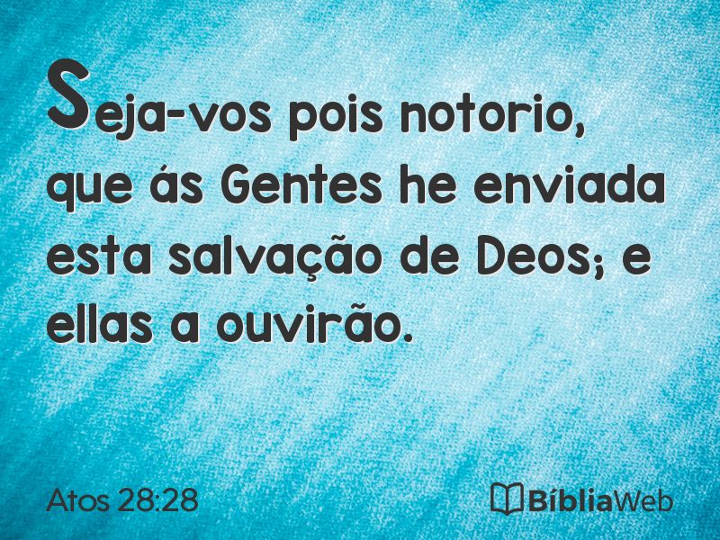 Atos 28:28 em imagem para compartilhar