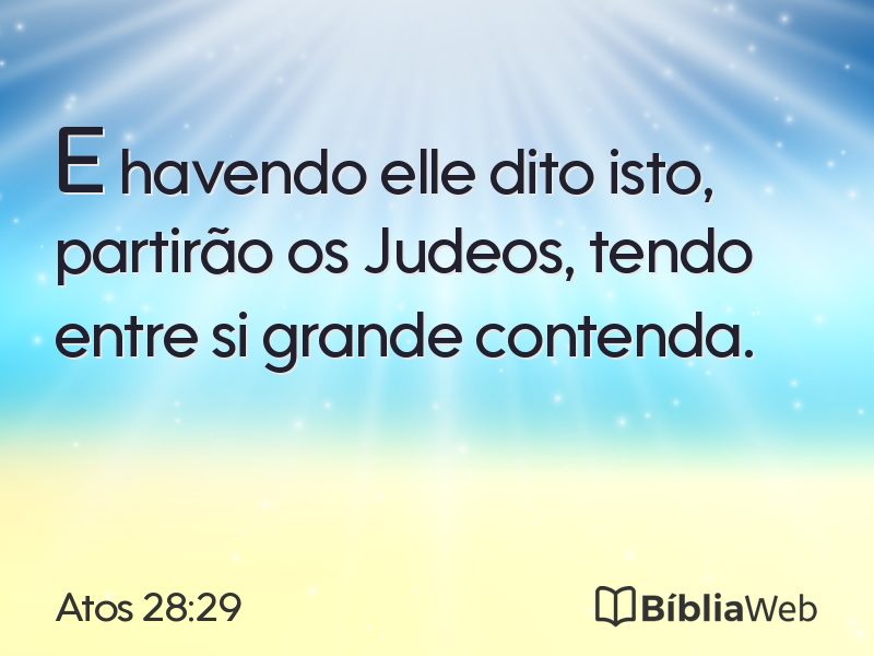 Atos 28:29 em imagem para compartilhar