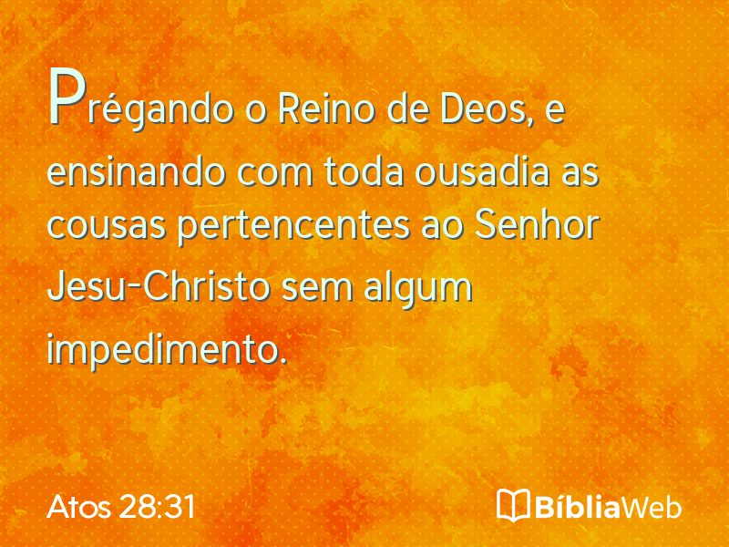 Atos 28:31 em imagem para compartilhar