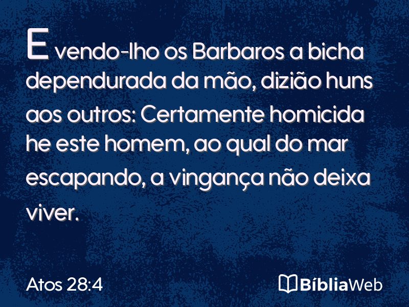 Atos 28:4 em imagem para compartilhar
