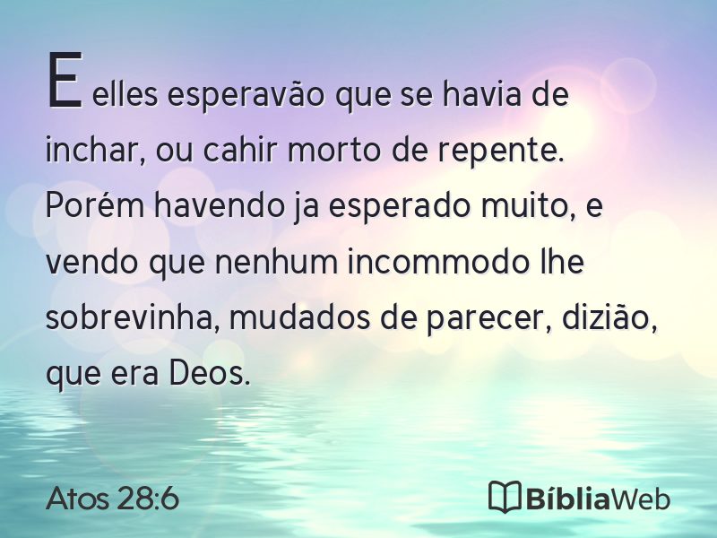 Atos 28:6 em imagem para compartilhar
