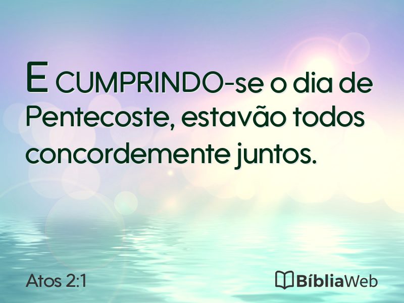 Atos 2:1 em imagem para compartilhar