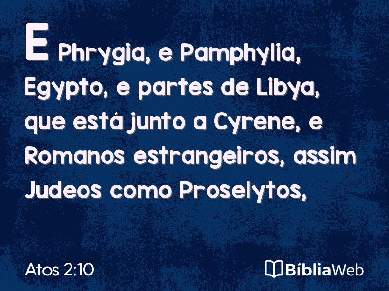 Atos 2:10 em imagem para compartilhar
