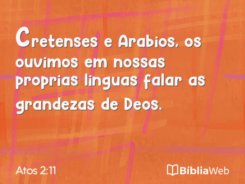 Atos 2:11 em imagem para compartilhar