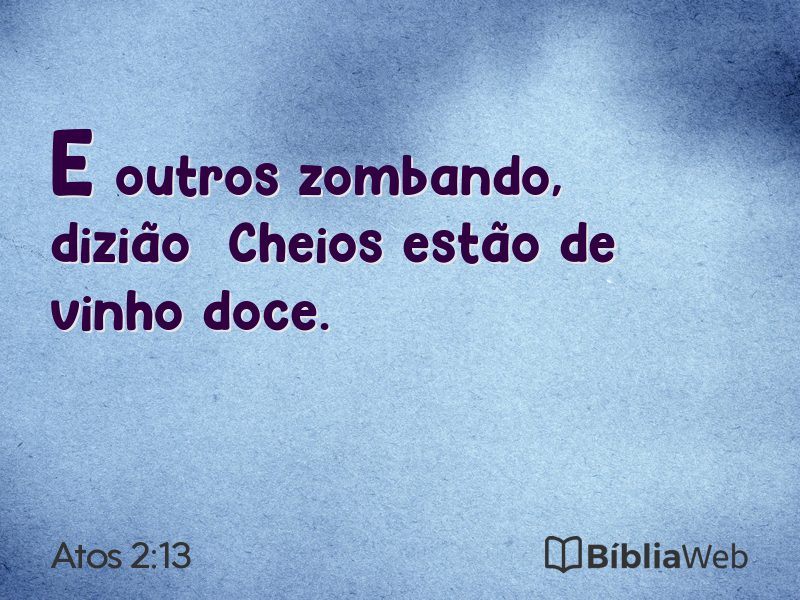 Atos 2:13 em imagem para compartilhar