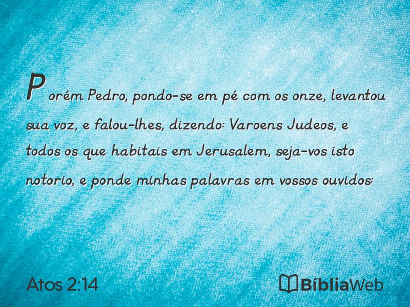 Atos 2:14 em imagem para compartilhar