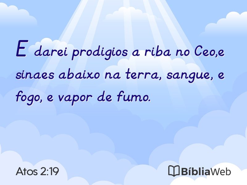Atos 2:19 em imagem para compartilhar