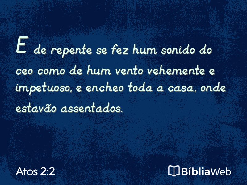 Atos 2:2 em imagem para compartilhar