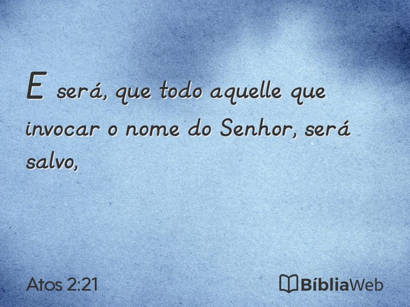 Atos 2:21 em imagem para compartilhar