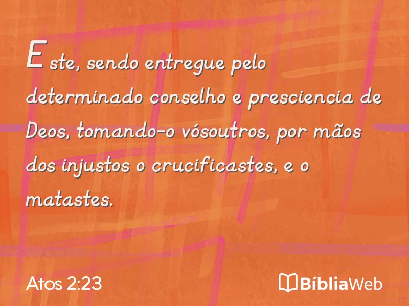 Atos 2:23 em imagem para compartilhar