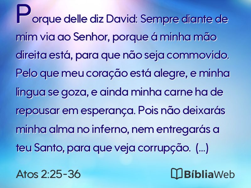 Atos 2:25-36 em imagem para compartilhar