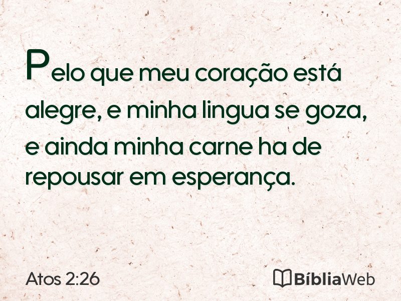 Atos 2:26 em imagem para compartilhar