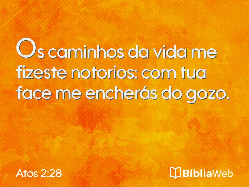 Atos 2:28 em imagem para compartilhar