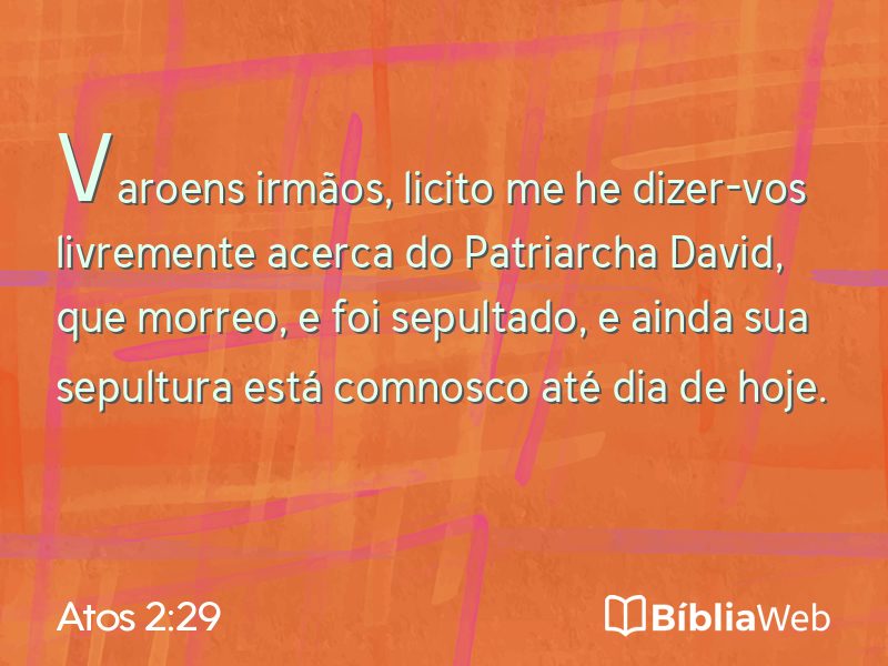 Atos 2:29 em imagem para compartilhar