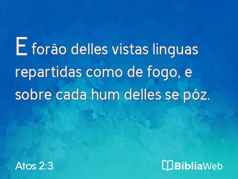 Atos 2:3 em imagem para compartilhar