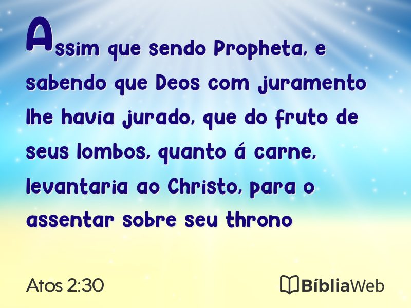 Atos 2:30 em imagem para compartilhar
