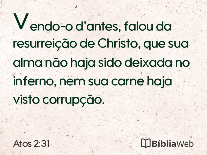 Atos 2:31 em imagem para compartilhar