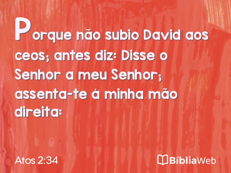 Atos 2:34 em imagem para compartilhar