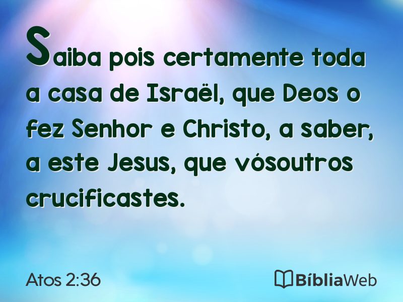 Atos 2:36 em imagem para compartilhar