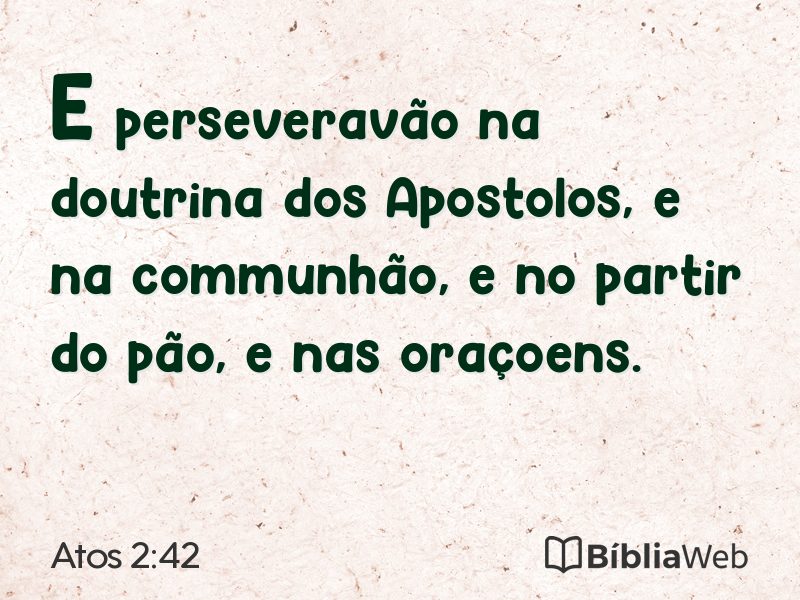 Atos 2:42 em imagem para compartilhar