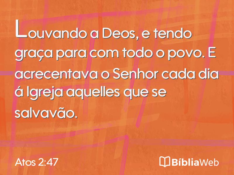Atos 2:47 em imagem para compartilhar