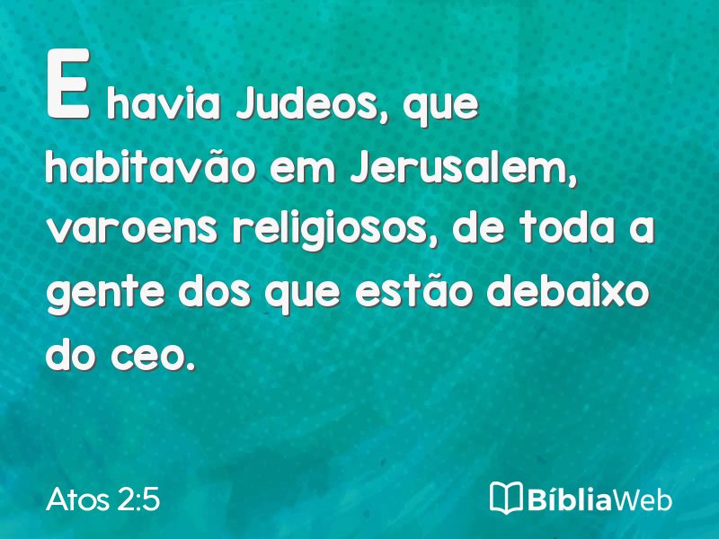 Atos 2:5 em imagem para compartilhar