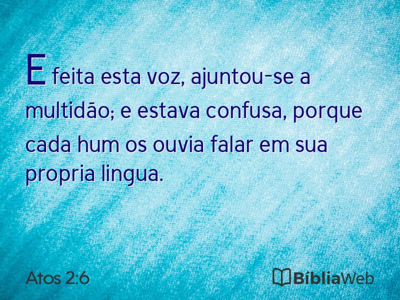Atos 2:6 em imagem para compartilhar