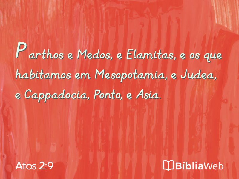 Atos 2:9 em imagem para compartilhar