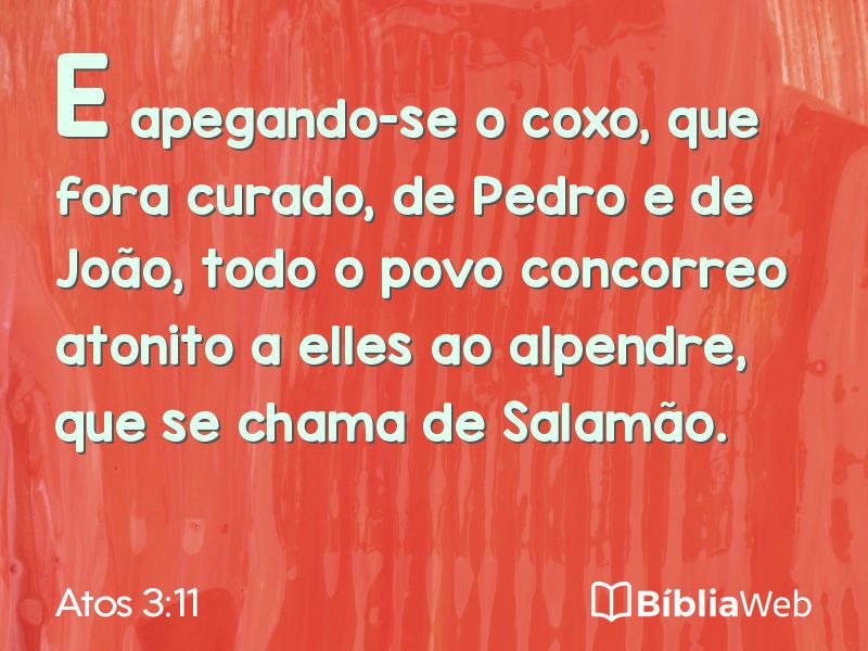 Atos 3:11 em imagem para compartilhar