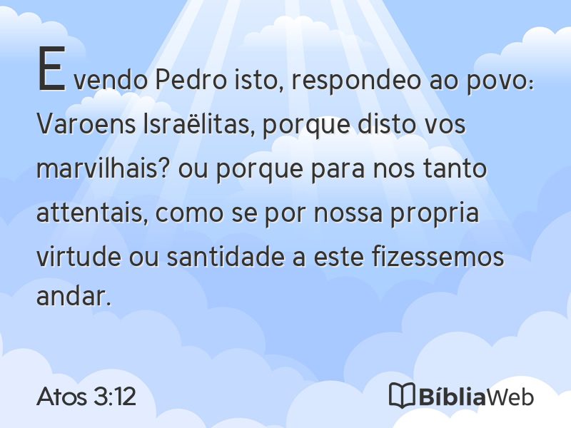 Atos 3:12 em imagem para compartilhar