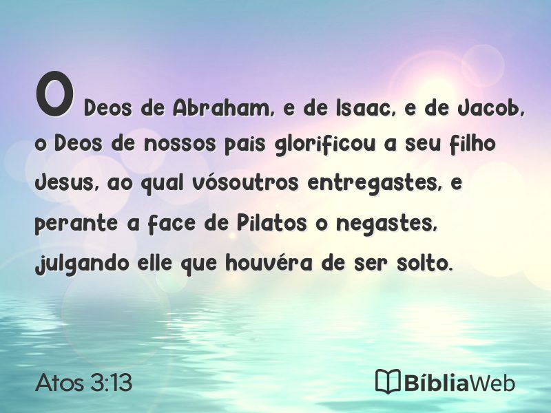 Atos 3:13 em imagem para compartilhar