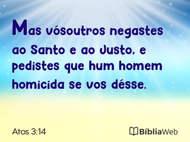 Atos 3:14 em imagem para compartilhar