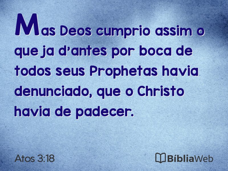 Atos 3:18 em imagem para compartilhar