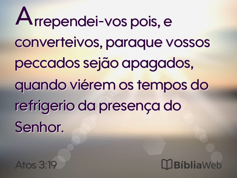 Atos 3:19 em imagem para compartilhar