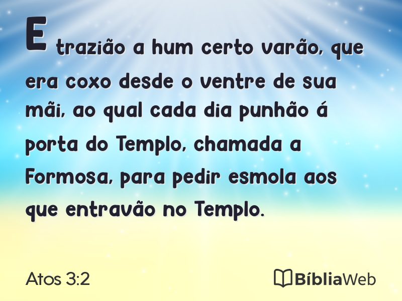 Atos 3:2 em imagem para compartilhar