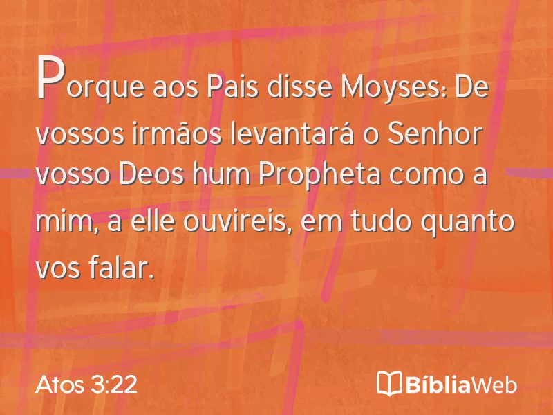 Atos 3:22 em imagem para compartilhar