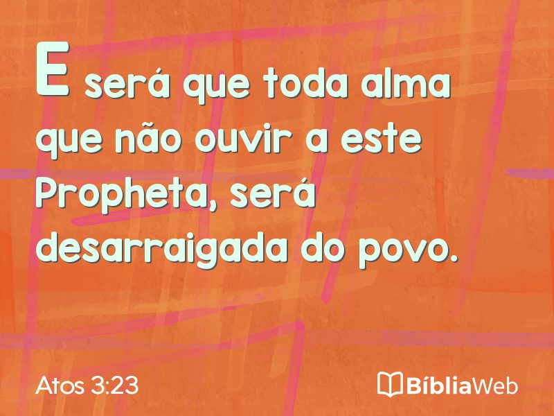 Atos 3:23 em imagem para compartilhar