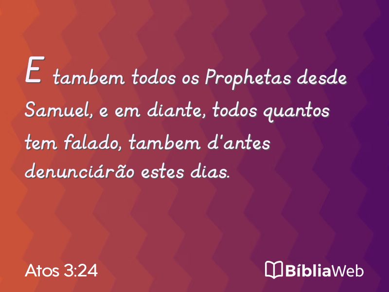 Atos 3:24 em imagem para compartilhar