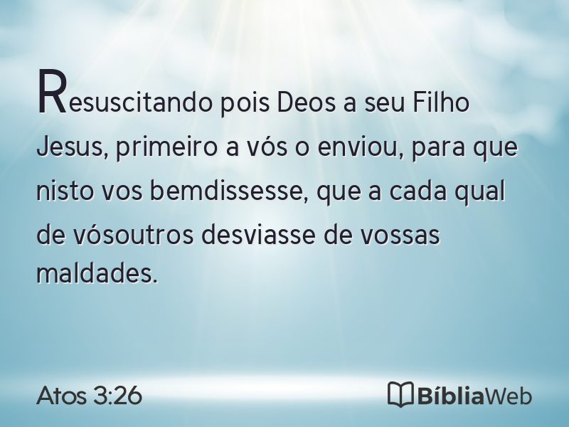 Atos 3:26 em imagem para compartilhar
