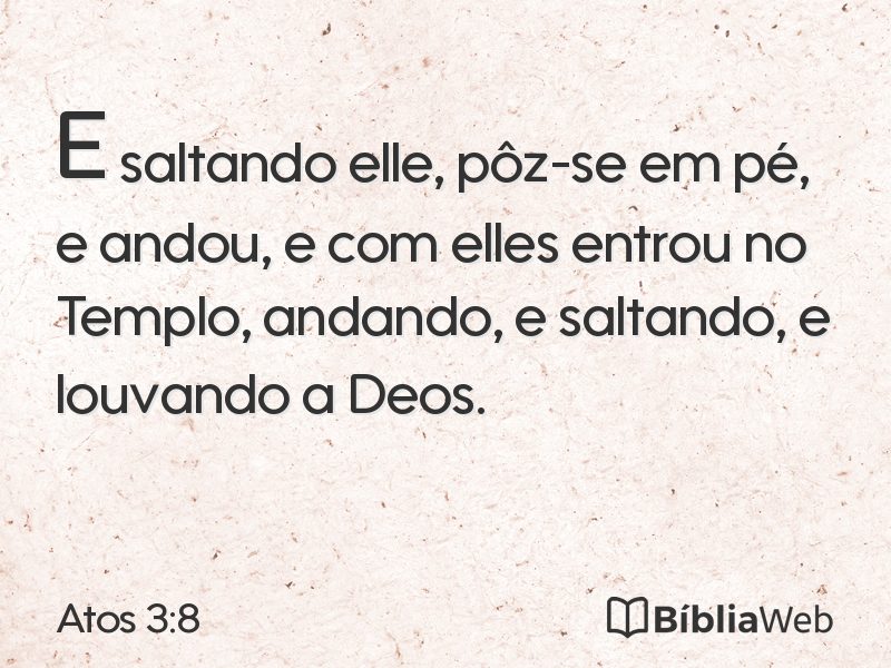 Atos 3:8 em imagem para compartilhar