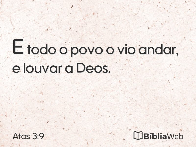 Atos 3:9 em imagem para compartilhar