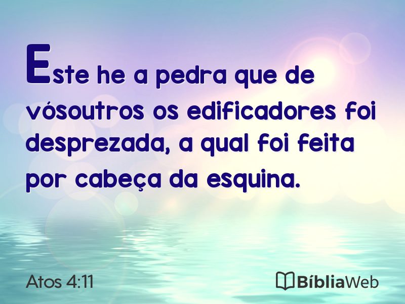Atos 4:11 em imagem para compartilhar
