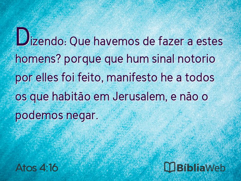 Atos 4:16 em imagem para compartilhar