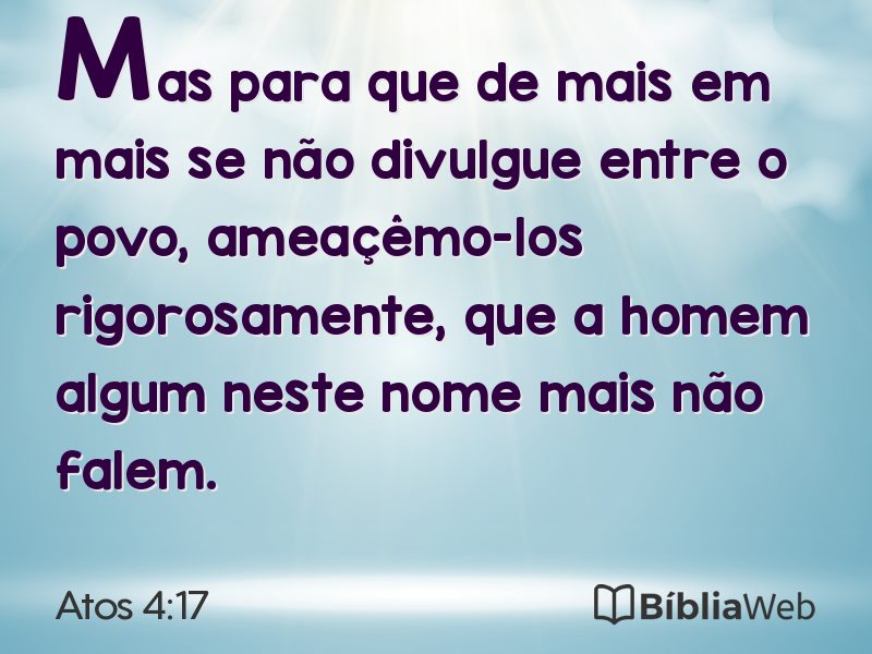 Atos 4:17 em imagem para compartilhar