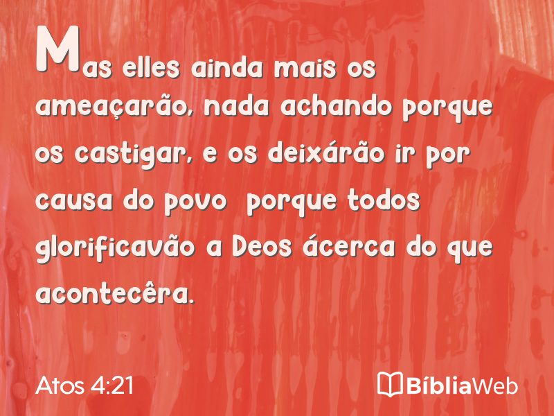 Atos 4:21 em imagem para compartilhar