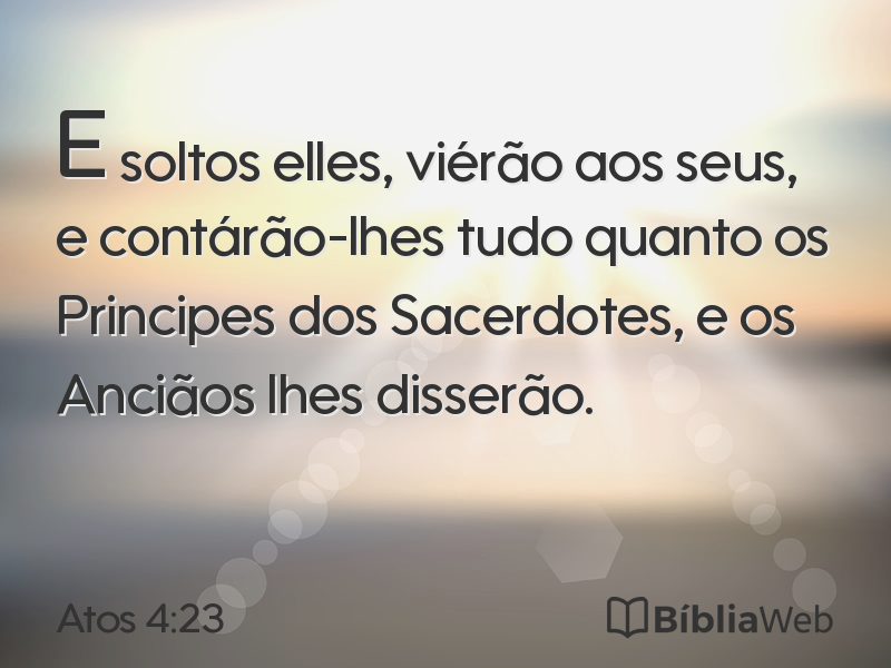 Atos 4:23 em imagem para compartilhar