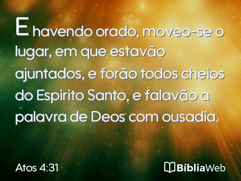 Atos 4:31 em imagem para compartilhar