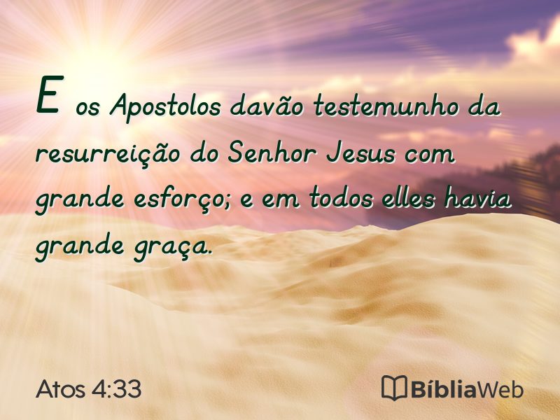 Atos 4:33 em imagem para compartilhar