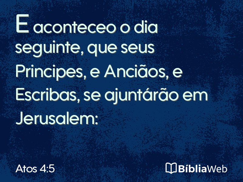 Atos 4:5 em imagem para compartilhar